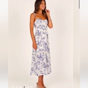 Petal & Pup Azelia Dress Blue Floral Midi